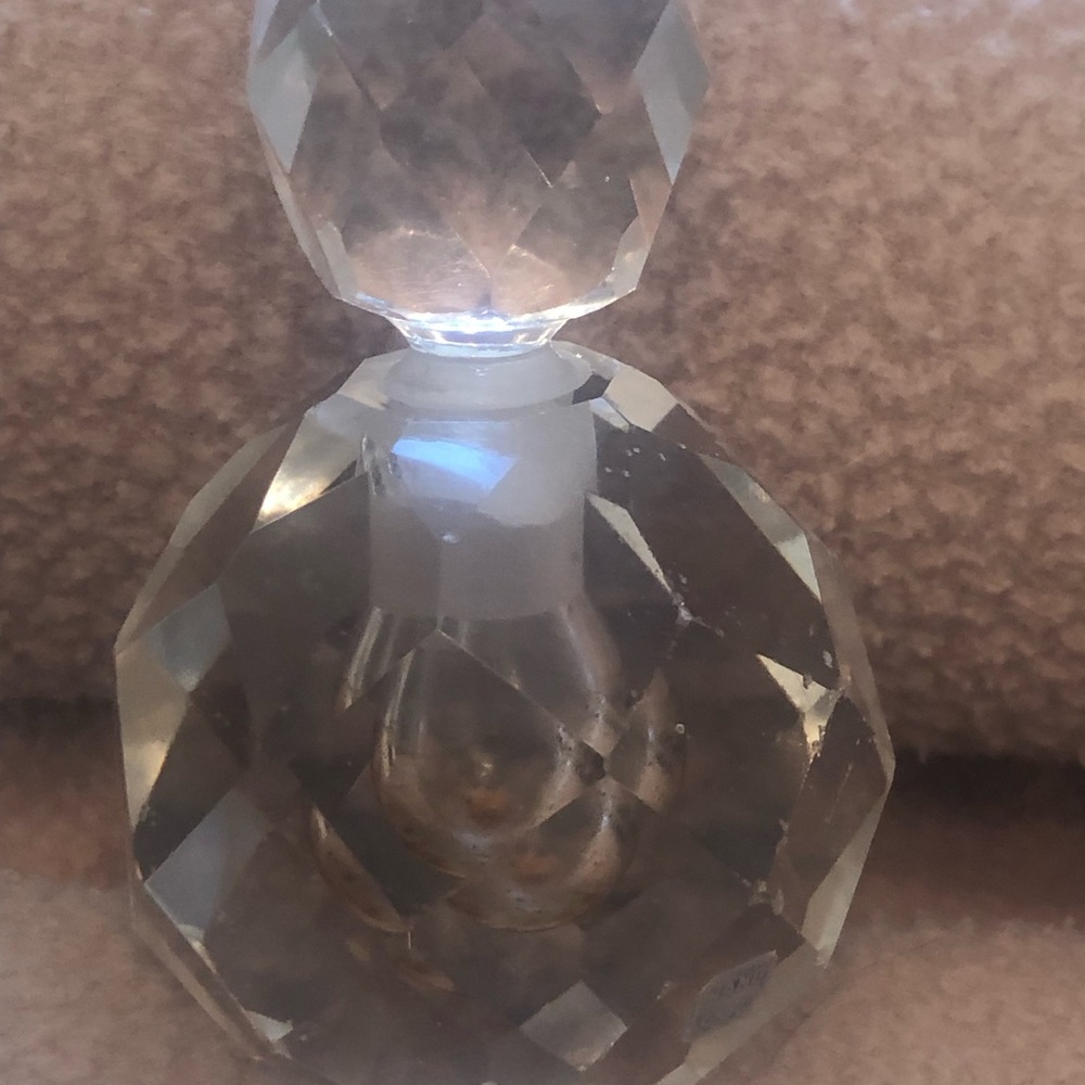 Clear Crystal Vintage Italian Glass Vanity Tray  Perfume Accent - Clear